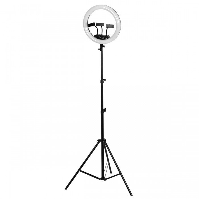 GloboStar® 75804 Professional Digital Ring Light Φ36cm LED SMD 50W 5000lm 180° AC 230V με Καλώδιο Τροφοδοσίας Πρίζας - Ασύρματο Χειριστήριο RF 2.4Ghz Εναλλαγής Χρωμάτων & 3 Βάσεις Τηλεφώνου - Πολύχρωμο RGBW+WW Dimmable GloboStar® 75804 Professional Digital Ring Light Φ36cm LED SMD 50W 5000lm 180° AC 230V με Καλώδιο Τροφοδοσίας Πρίζας - Ασύρματο Χειριστήριο RF 2.4Ghz Εναλλαγής Χρωμάτων & 3 Βάσεις Τηλεφώνου - Πολύχρωμο RGBW+WW Dimmable