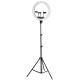 GloboStar® 75805 Professional Digital Ring Light Φ46cm LED SMD 70W 7000lm 180° AC 230V με Καλώδιο Τροφοδοσίας Πρίζας - Ασύρματο Χειριστήριο RF 2.4Ghz Εναλλαγής Χρωμάτων & 3 Βάσεις Τηλεφώνου - Πολύχρωμο RGBW+WW Dimmable