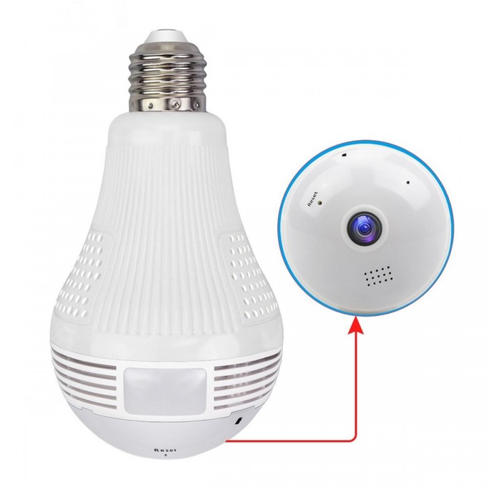 GloboStar® 76073 WIFI 2.4G IP CAMERA 2.0MP 1080P - Έξυπνη Κρυφή IP Κάμερα WiFi 1080P Fish Eye 360° 3W LED σε Σχήμα Λάμπας με Ντουί και Βάση E27 Smart Home GloboStar® 76073 WIFI 2.4G IP CAMERA 2.0MP 1080P - Έξυπνη Κρυφή IP Κάμερα WiFi 1080P Fish Eye 360° 3W LED σε Σχήμα Λάμπας με Ντουί και Βάση E27 Smart Home