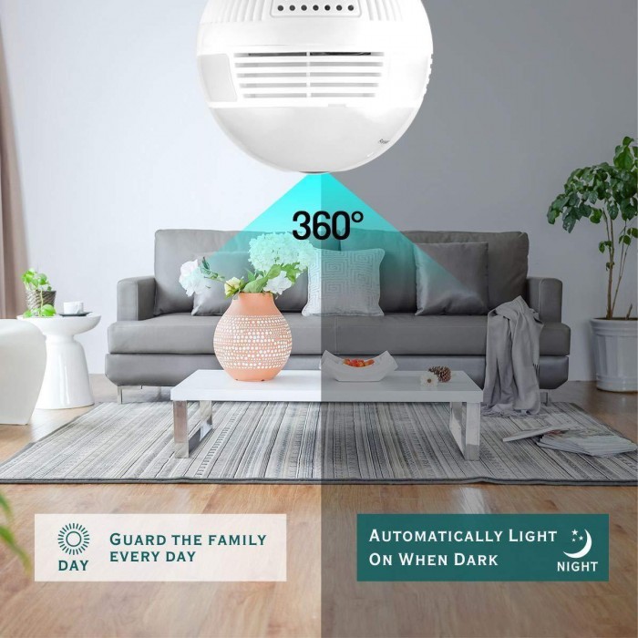 GloboStar® 76073 WIFI 2.4G IP CAMERA 2.0MP 1080P - Έξυπνη Κρυφή IP Κάμερα WiFi 1080P Fish Eye 360° 3W LED σε Σχήμα Λάμπας με Ντουί και Βάση E27 Smart Home GloboStar® 76073 WIFI 2.4G IP CAMERA 2.0MP 1080P - Έξυπνη Κρυφή IP Κάμερα WiFi 1080P Fish Eye 360° 3W LED σε Σχήμα Λάμπας με Ντουί και Βάση E27 Smart Home