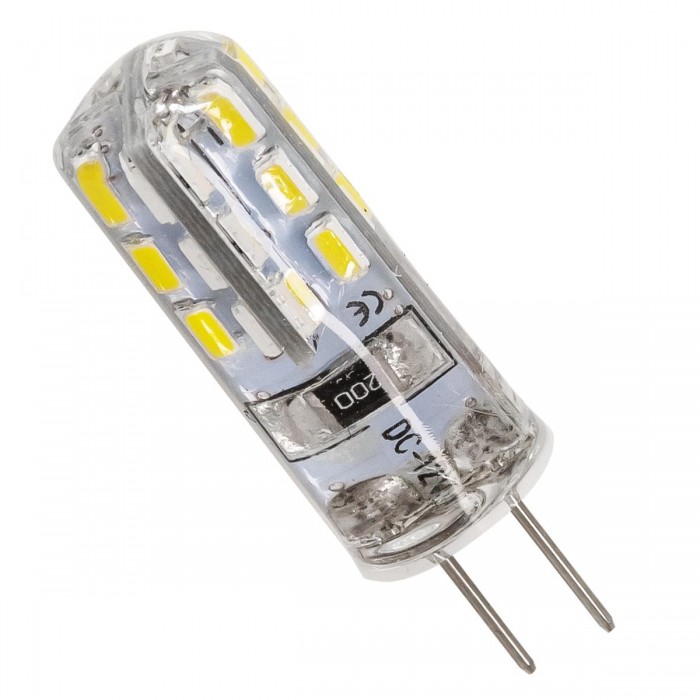 GloboStar® 76131 Λάμπα G4 LED SMD 2835 2W 190lm 320° DC 12V Σιλικόνης Φυσικό Λευκό 4500K Dimmable GloboStar® 76131 Λάμπα G4 LED SMD 2835 2W 190lm 320° DC 12V Σιλικόνης Φυσικό Λευκό 4500K Dimmable