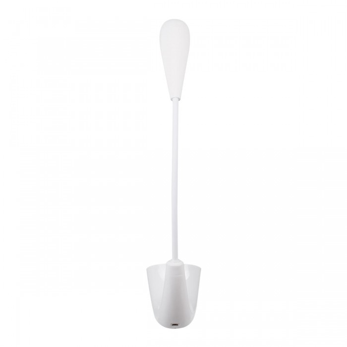 GloboStar® TESLER 76500 Μοντέρνο Επαναφορτιζόμενο Φωτιστικό Γραφείου Λευκό LED 2.8 Watt 550lm DC 5V Αφής & Καλώδιο Τροφοδοσίας USB με Ενσωματωμένη Μπαταρία 1800mAh Φυσικό Λευκό 4500K