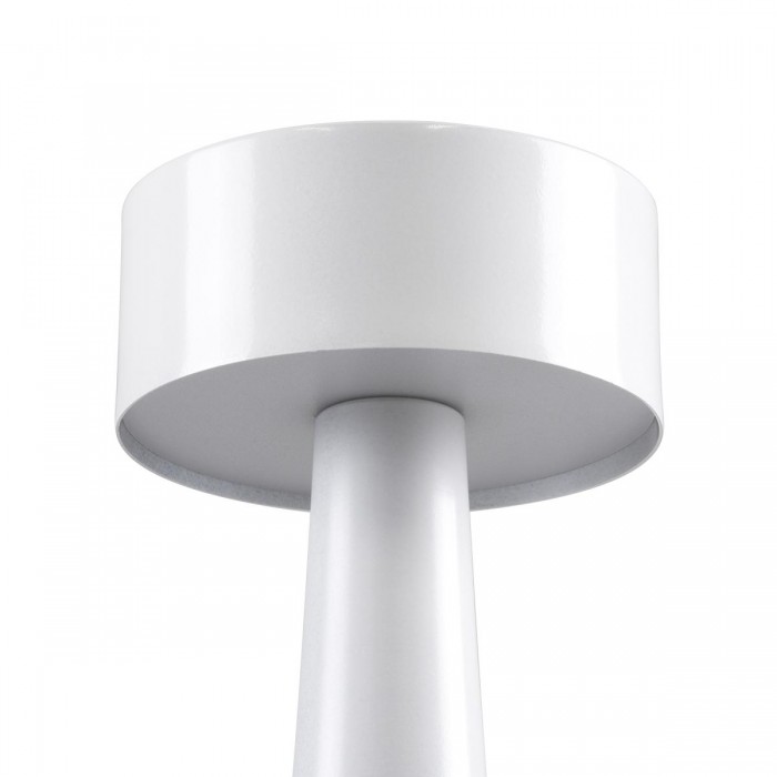 GloboStar® BELLA 76502 Μοντέρνο Επιτραπέζιο Φωτιστικό Πορτατίφ LED 1.5W 105lm 120° DC 5V Επαναφορτιζόμενο με Μπαταρία Li-ion 1800mAh - Διακόπτη Αφής με 3 Εντάσεις Φωτισμού Θερμό Λευκό 2700K Dimmable - Φ9 x 21cm - Λευκό