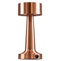 GloboStar® BELLA 76505 Μοντέρνο Επιτραπέζιο Φωτιστικό Πορτατίφ LED 1.5W 105lm 120° DC 5V Επαναφορτιζόμενο με Μπαταρία Li-ion 1800mAh - Διακόπτη Αφής με 3 Εντάσεις Φωτισμού Θερμό Λευκό 2700K Dimmable - Φ9 x 21cm - Χάλκινο