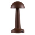 GloboStar® COCO 76513 Μοντέρνο Επιτραπέζιο Φωτιστικό Πορτατίφ LED 1.5W 105lm 120° DC 5V Επαναφορτιζόμενο με Μπαταρία Li-ion 1800mAh - Διακόπτη Αφής με 3 Εντάσεις Φωτισμού Θερμό Λευκό 2700K Dimmable - Φ10 x 22cm - Σκούρο Καφέ