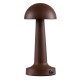 GloboStar® COCO 76513 Μοντέρνο Επιτραπέζιο Φωτιστικό Πορτατίφ LED 1.5W 105lm 120° DC 5V Επαναφορτιζόμενο με Μπαταρία Li-ion 1800mAh - Διακόπτη Αφής με 3 Εντάσεις Φωτισμού Θερμό Λευκό 2700K Dimmable - Φ10 x 22cm - Σκούρο Καφέ