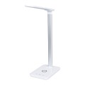 GloboStar® WASP 76532 Μοντέρνο Φωτιστικό Γραφείου Λευκό LED 10 Watt 1000lm DC 5V Αφής & Καλώδιο Τροφοδοσίας USB με Ασύρματη Φόρτιση - Wireless Charger - CCT Θερμό Λευκό 2700K - Φυσικό Λευκό 4500K - Ψυχρό Λευκό 6000K Dimmable