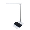 GloboStar® WASP 76532 Μοντέρνο Φωτιστικό Γραφείου Λευκό LED 10 Watt 1000lm DC 5V Αφής & Καλώδιο Τροφοδοσίας USB με Ασύρματη Φόρτιση - Wireless Charger - CCT Θερμό Λευκό 2700K - Φυσικό Λευκό 4500K - Ψυχρό Λευκό 6000K Dimmable