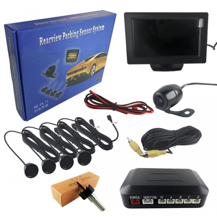 Kit Αισθητήρα Παρκαρίσματος με 4 Αισθητήρες Camera και Οθόνη GloboStar 77348 Kit Αισθητήρα Παρκαρίσματος με 4 Αισθητήρες Camera και Οθόνη GloboStar 77348