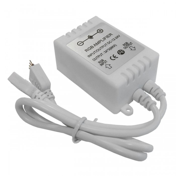 LED RGB Ενισχυτής Σήματος Πλαστικός 12v (144w) - 24v (288w) GloboStar 77407 LED RGB Ενισχυτής Σήματος Πλαστικός 12v (144w) - 24v (288w) GloboStar 77407