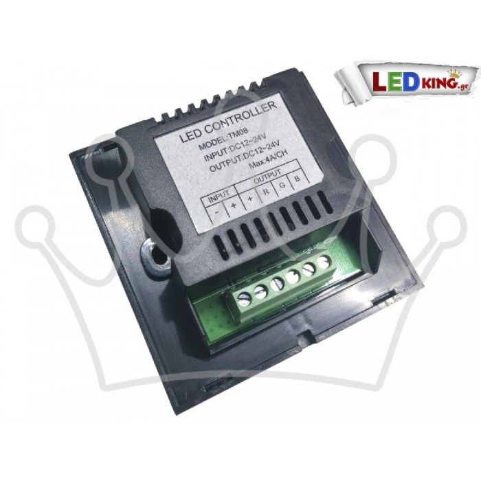 LED RGB Controller Μαύρο Τοίχου Αφής 12v (144w) - 24v (288w) DC GloboStar 77409 LED RGB Controller Μαύρο Τοίχου Αφής 12v (144w) - 24v (288w) DC GloboStar 77409