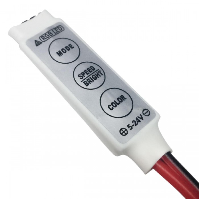 LED RGB Controller με Καλώδιο 5v (30w) - 12v (72w) - 24v (144w) DC GloboStar 77412 LED RGB Controller με Καλώδιο 5v (30w) - 12v (72w) - 24v (144w) DC GloboStar 77412
