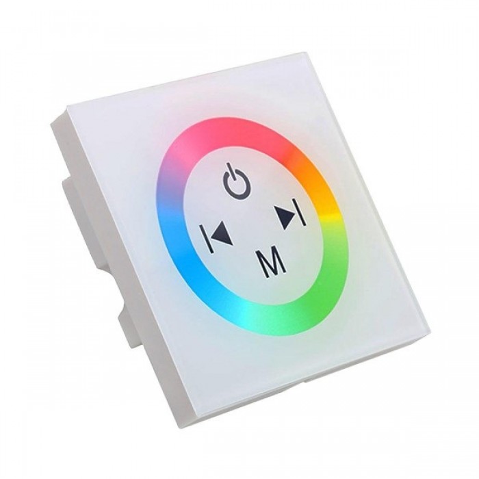 LED RGB Controller Λευκό Τοίχου Αφής 12v (144w) - 24v (288w) DC GloboStar 77419 LED RGB Controller Λευκό Τοίχου Αφής 12v (144w) - 24v (288w) DC GloboStar 77419