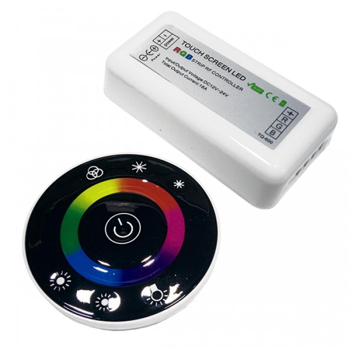 Ασύρματος LED RGB Controller με Μαύρο Στρογγυλό Χειριστήριο Αφής 2.4G RF 12v (192w) - 24v (384w) DC GloboStar 77445 Ασύρματος LED RGB Controller με Μαύρο Στρογγυλό Χειριστήριο Αφής 2.4G RF 12v (192w) - 24v (384w) DC GloboStar 77445