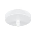 GLOBOSTAR® WALLBASE 77500 Μεταλλική Ροζέτα για Κρέμαση 1 Φωτιστικού - Λευκό - Μ10 x Π10 x Υ2cm