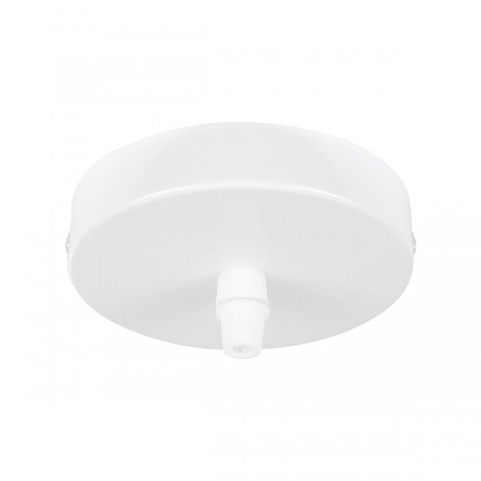 GLOBOSTAR® WALLBASE 77500 Μεταλλική Ροζέτα για Κρέμαση 1 Φωτιστικού - Λευκό - Μ10 x Π10 x Υ2cm