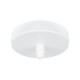 GLOBOSTAR® WALLBASE 77500 Μεταλλική Ροζέτα για Κρέμαση 1 Φωτιστικού - Λευκό - Μ10 x Π10 x Υ2cm