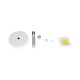 GLOBOSTAR® WALLBASE 77500 Μεταλλική Ροζέτα για Κρέμαση 1 Φωτιστικού - Λευκό - Μ10 x Π10 x Υ2cm