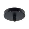GLOBOSTAR® WALLBASE 77501 Μεταλλική Ροζέτα για Κρέμαση 1 Φωτιστικού - Μαύρο - Μ10 x Π10 x Υ2cm