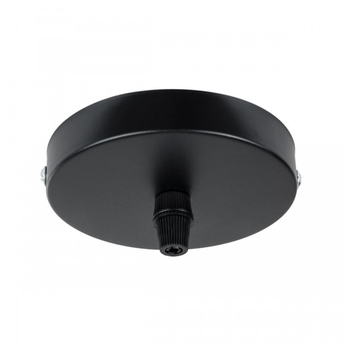 GLOBOSTAR® WALLBASE 77501 Μεταλλική Ροζέτα για Κρέμαση 1 Φωτιστικού - Μαύρο - Μ10 x Π10 x Υ2cm