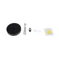 GLOBOSTAR® WALLBASE 77501 Μεταλλική Ροζέτα για Κρέμαση 1 Φωτιστικού - Μαύρο - Μ10 x Π10 x Υ2cm