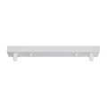 GLOBOSTAR® WALLBASE 77520 Γραμμική Μεταλλική Ροζέτα για Κρέμαση 2 Φωτιστικών - Λευκό - Μ30 x Π5 x Υ4cm
