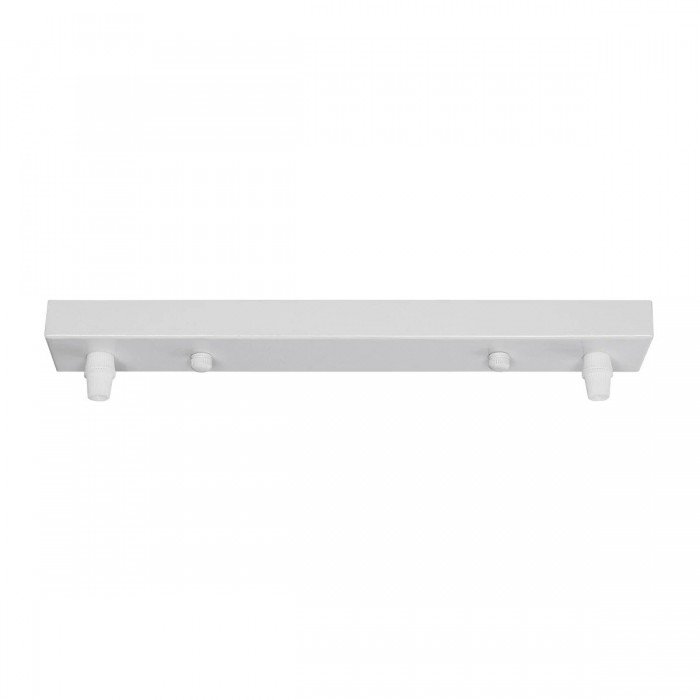 GLOBOSTAR® WALLBASE 77520 Γραμμική Μεταλλική Ροζέτα για Κρέμαση 2 Φωτιστικών - Λευκό - Μ30 x Π5 x Υ4cm GLOBOSTAR® WALLBASE 77520 Γραμμική Μεταλλική Ροζέτα για Κρέμαση 2 Φωτιστικών - Λευκό - Μ30 x Π5 x Υ4cm