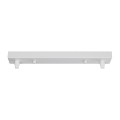 GLOBOSTAR® WALLBASE 77520 Γραμμική Μεταλλική Ροζέτα για Κρέμαση 2 Φωτιστικών - Λευκό - Μ30 x Π5 x Υ4cm