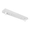 GLOBOSTAR® WALLBASE 77520 Γραμμική Μεταλλική Ροζέτα για Κρέμαση 2 Φωτιστικών - Λευκό - Μ30 x Π5 x Υ4cm