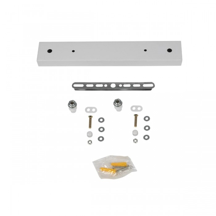GLOBOSTAR® WALLBASE 77520 Γραμμική Μεταλλική Ροζέτα για Κρέμαση 2 Φωτιστικών - Λευκό - Μ30 x Π5 x Υ4cm