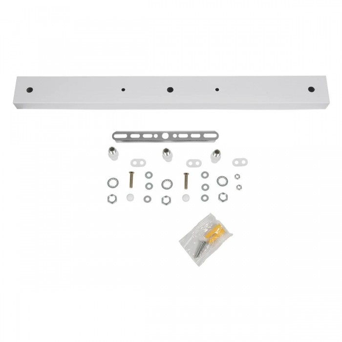 GLOBOSTAR® WALLBASE 77522 Γραμμική Μεταλλική Ροζέτα για Κρέμαση 3 Φωτιστικών - Λευκό - Μ50 x Π5 x Υ4cm