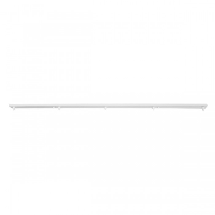 GLOBOSTAR® WALLBASE 77526 Γραμμική Μεταλλική Ροζέτα για Κρέμαση 5 Φωτιστικών - Λευκό - Μ120 x Π5 x Υ4cm