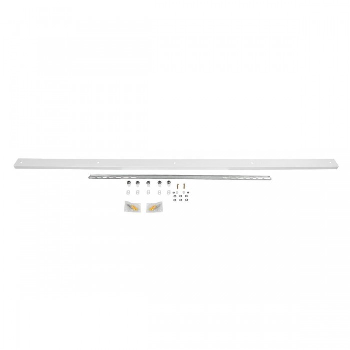 GLOBOSTAR® WALLBASE 77526 Γραμμική Μεταλλική Ροζέτα για Κρέμαση 5 Φωτιστικών - Λευκό - Μ120 x Π5 x Υ4cm