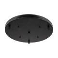GLOBOSTAR® WALLBASE 77541 Μεταλλική Ροζέτα για Κρέμαση 3 Φωτιστικών - Μαύρο - Μ40 x Π40 x Υ3cm