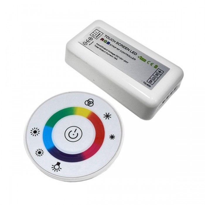 Ασύρματος LED RGB Controller με Λευκό Στρογγυλό Χειριστήριο Αφής 2.4G 12v (192w) - 24v (384w) DC GloboStar 77545 Ασύρματος LED RGB Controller με Λευκό Στρογγυλό Χειριστήριο Αφής 2.4G 12v (192w) - 24v (384w) DC GloboStar 77545