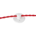 GloboStar® DIY 77561 Επιτοίχιο Εξάρτημα Στήριξης Καλωδίου Φωτιστικού - Φ4.5 x Υ2cm - Λευκό - Σιλικόνης - 5 Χρόνια Εγγύηση