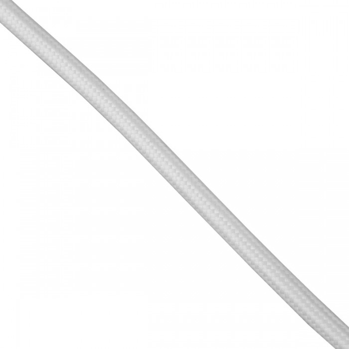 GloboStar® 77600 Στρογγυλό Υφασμάτινο Καλώδιο 1m 2 x 0.75mm² Άσπρο