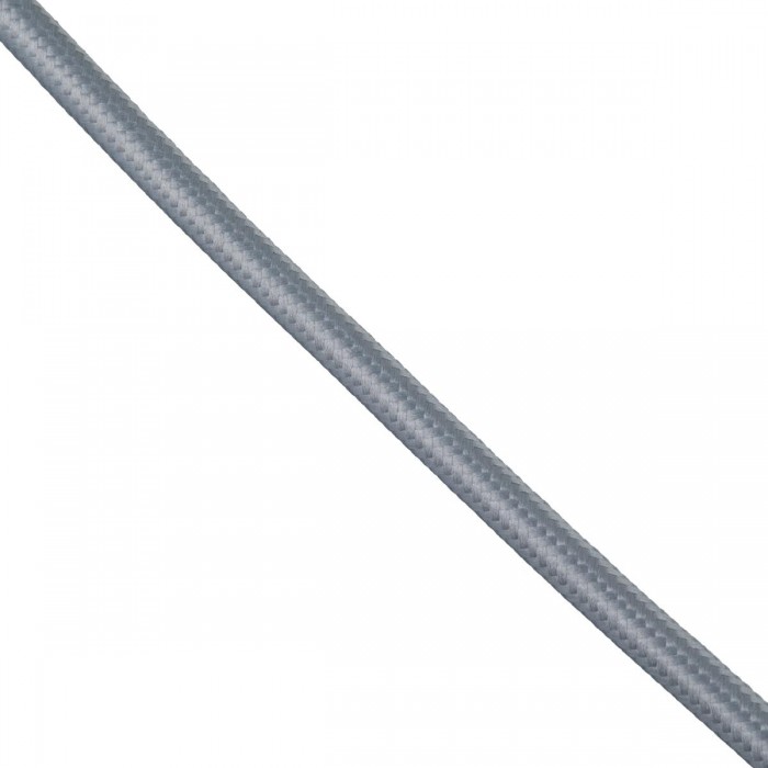 GloboStar® 77612 Στρογγυλό Υφασμάτινο Καλώδιο 1m 2 x 0.75mm² Ασημί