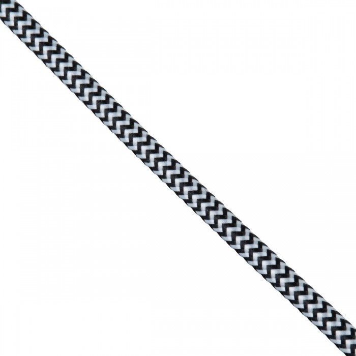 GloboStar® 77613 Στρογγυλό Υφασμάτινο Καλώδιο 1m 2 x 0.75mm² Dublo Άσπρο Μαύρο GloboStar® 77613 Στρογγυλό Υφασμάτινο Καλώδιο 1m 2 x 0.75mm² Dublo Άσπρο Μαύρο