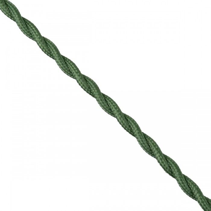 GloboStar® 77622 Πλεκτό Υφασμάτινο Καλώδιο 1m 2 x 0.75mm² Πράσινο - Χακί GloboStar® 77622 Πλεκτό Υφασμάτινο Καλώδιο 1m 2 x 0.75mm² Πράσινο - Χακί