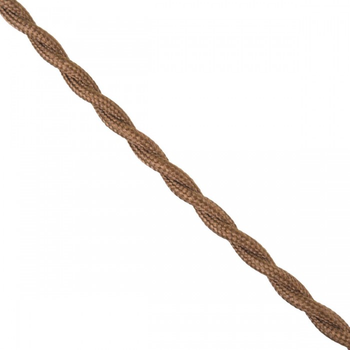 GloboStar® 77625 Πλεκτό Υφασμάτινο Καλώδιο 1m 2 x 0.75mm² Καφέ Ανοιχτό GloboStar® 77625 Πλεκτό Υφασμάτινο Καλώδιο 1m 2 x 0.75mm² Καφέ Ανοιχτό