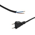 GLOBOSTAR® WHIP 77669 Μοντέρνο DIY Υφασμάτινο Καλώδιο με Διακόπτη On/Off AC 220-240V IP20 - Μαύρο - Μ150 x Π2.7 x Υ1.9cm