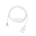GLOBOSTAR® WHIP 77671 Μοντέρνο DIY Υφασμάτινο Καλώδιο με Διακόπτη On/Off AC 220-240V IP20 - Λευκό - Μ140 x Π2.7 x Υ1.9cm GLOBOSTAR® WHIP 77671 Μοντέρνο DIY Υφασμάτινο Καλώδιο με Διακόπτη On/Off AC 220-240V IP20 - Λευκό - Μ140 x Π2.7 x Υ1.9cm