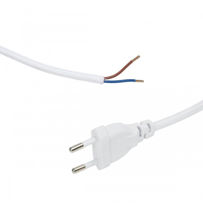 GLOBOSTAR® WHIP 77671 Μοντέρνο DIY Υφασμάτινο Καλώδιο με Διακόπτη On/Off AC 220-240V IP20 - Λευκό - Μ140 x Π2.7 x Υ1.9cm GLOBOSTAR® WHIP 77671 Μοντέρνο DIY Υφασμάτινο Καλώδιο με Διακόπτη On/Off AC 220-240V IP20 - Λευκό - Μ140 x Π2.7 x Υ1.9cm