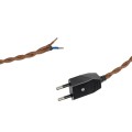 GLOBOSTAR® WHIP 77673 Μοντέρνο DIY Πλεκτό Καλώδιο με Διακόπτη On/Off AC 220-240V IP20 - Καφέ & Μαύρο - Μ140 x Π2.7 x Υ1.9cm GLOBOSTAR® WHIP 77673 Μοντέρνο DIY Πλεκτό Καλώδιο με Διακόπτη On/Off AC 220-240V IP20 - Καφέ & Μαύρο - Μ140 x Π2.7 x Υ1.9cm