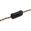 GLOBOSTAR® WHIP 77673 Μοντέρνο DIY Πλεκτό Καλώδιο με Διακόπτη On/Off AC 220-240V IP20 - Καφέ & Μαύρο - Μ140 x Π2.7 x Υ1.9cm GLOBOSTAR® WHIP 77673 Μοντέρνο DIY Πλεκτό Καλώδιο με Διακόπτη On/Off AC 220-240V IP20 - Καφέ & Μαύρο - Μ140 x Π2.7 x Υ1.9cm