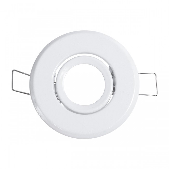 GLOBOSTAR® DELTA 77800 Χωνευτή Κινούμενη Βάση για Σποτ MR11 με Ντουί GU10/GU5.3 IP20 - Λευκό - Μ7 x Π7 x Υ2.1cm / Q5.5cm