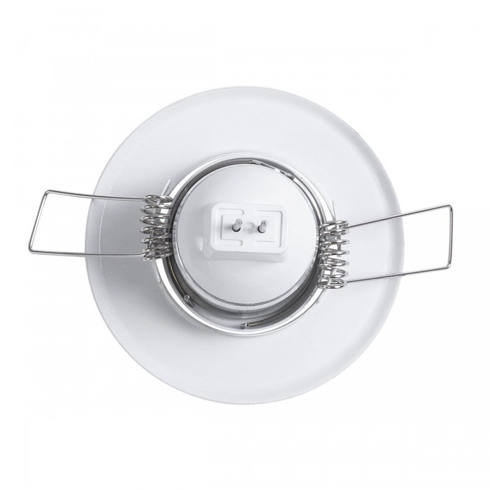 GLOBOSTAR® DELTA 77800 Χωνευτή Κινούμενη Βάση για Σποτ MR11 με Ντουί GU10/GU5.3 IP20 - Λευκό - Μ7 x Π7 x Υ2.1cm / Q5.5cm