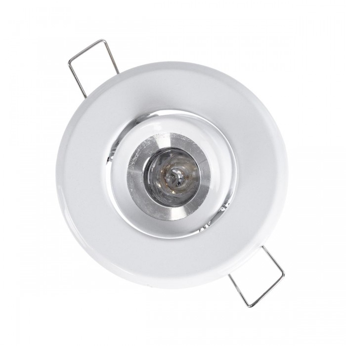 GLOBOSTAR® DELTA 77800 Χωνευτή Κινούμενη Βάση για Σποτ MR11 με Ντουί GU10/GU5.3 IP20 - Λευκό - Μ7 x Π7 x Υ2.1cm / Q5.5cm