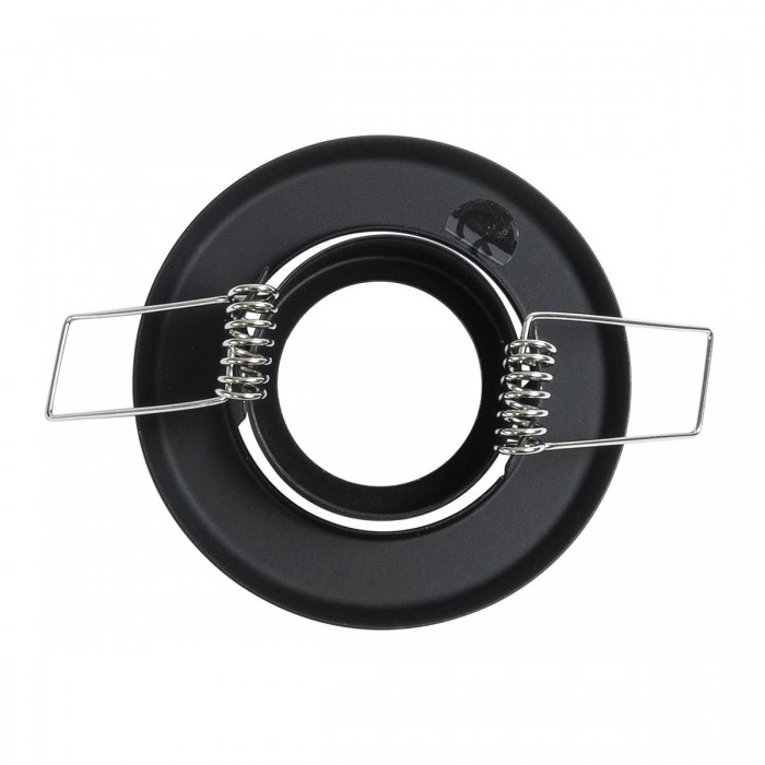 GLOBOSTAR® DELTA 77801 Χωνευτή Κινούμενη Βάση για Σποτ MR11 με Ντουί GU10/GU5.3 IP20 - Μαύρο Ματ - Μ7 x Π7 x Υ2.1cm / Q5.5cm